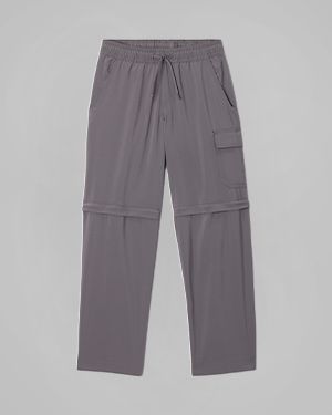 Flatlay of a kids' pair of olive-colored shorts.