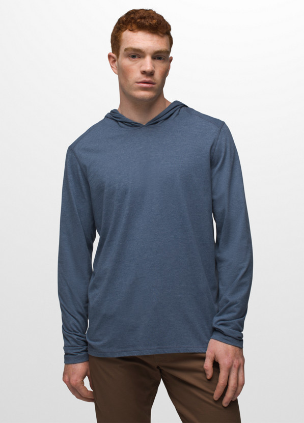 Prana Hooded T-Shirt Men   Kapuzen-Langarmshirt für Herren  schwarz