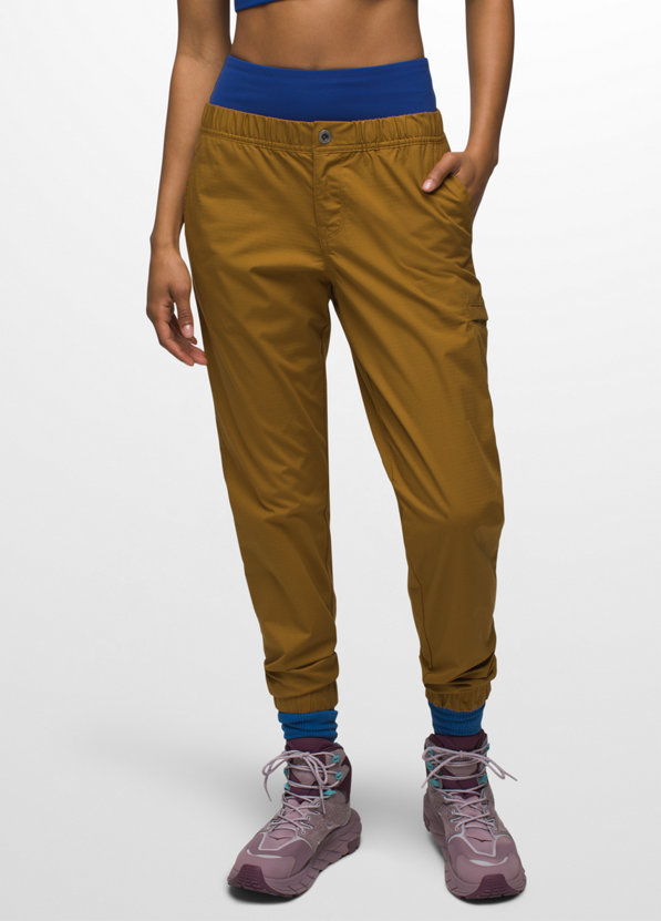 Women's Modal Cuff Joggers with Pockets Brown X-Large at