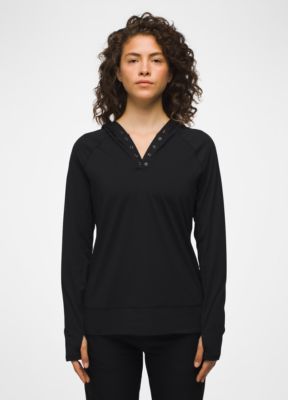 sweatshirt with buttons in the front