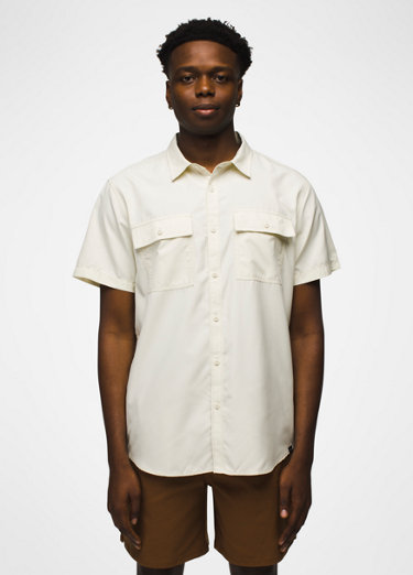 PraNa plaid button shirt Men's Medium Tamarack Henna Organic Cotton Rust  Brown