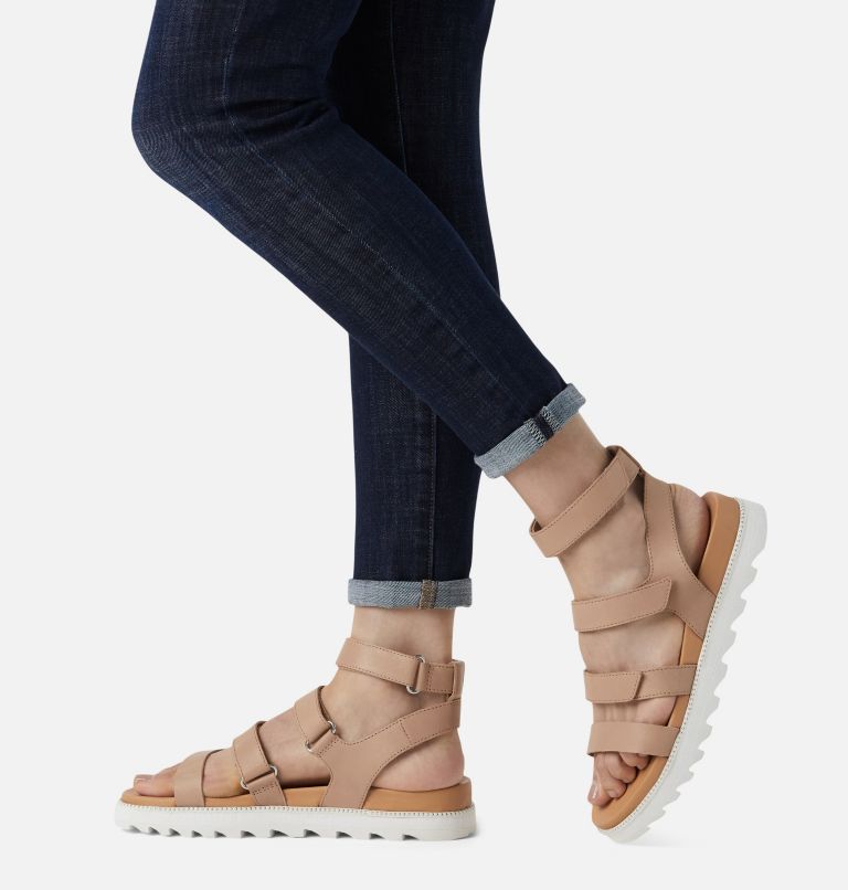 Thumbnail: Roaming Multi Strap flache Sandale für Frauen, Color: Honest Beige, image 7