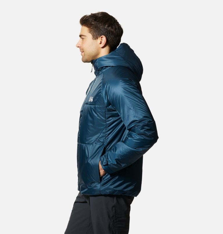 Manteau à capuchon Compressor Homme, Color: Dark Caspian, image 3