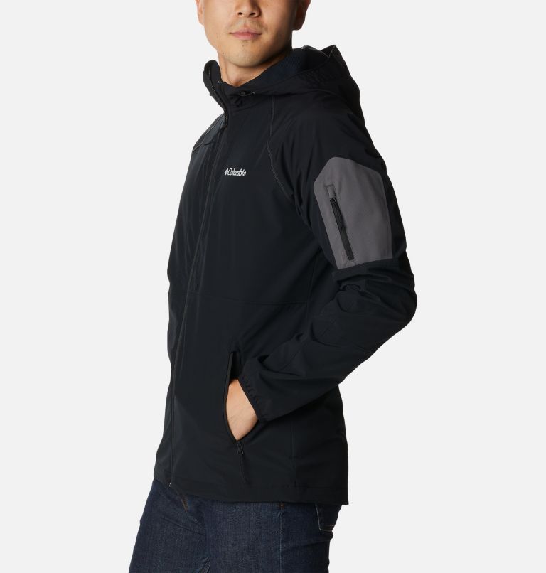 Men's Tall Heights Hooded Softshell Jacket, Color: Black, image 3