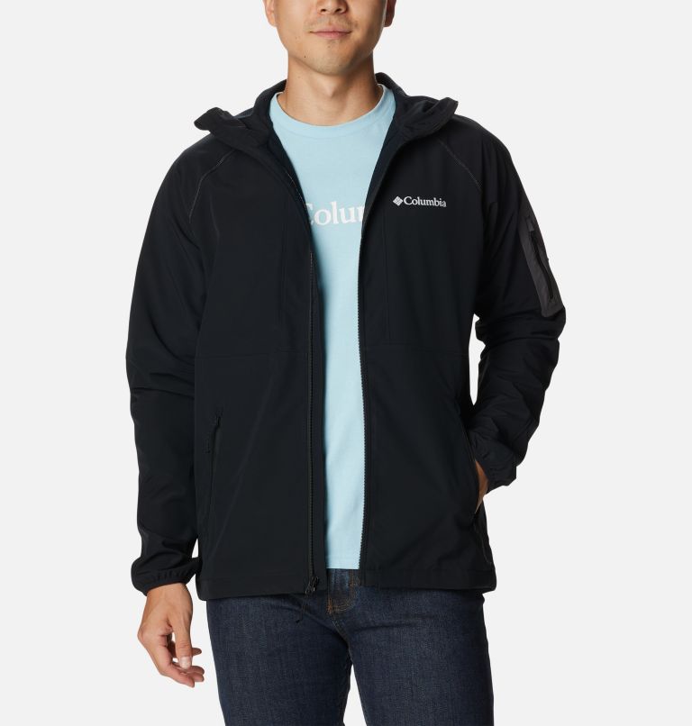 Men's Tall Heights Hooded Softshell Jacket, Color: Black