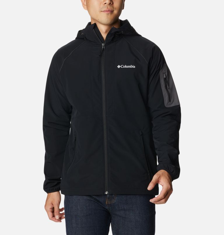 Men's Tall Heights Hooded Softshell Jacket, Color: Black