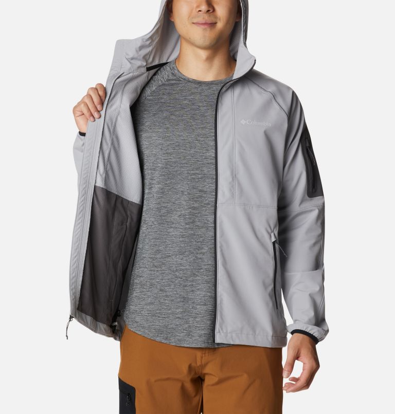 Manteau coquille souple à capuchon Tall Heights Homme, Color: Columbia Grey, image 5