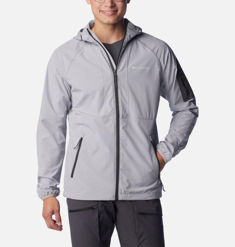 Thumbnail: Men’s Tall Heights Hooded Softshell, Color: Columbia Grey, image 1