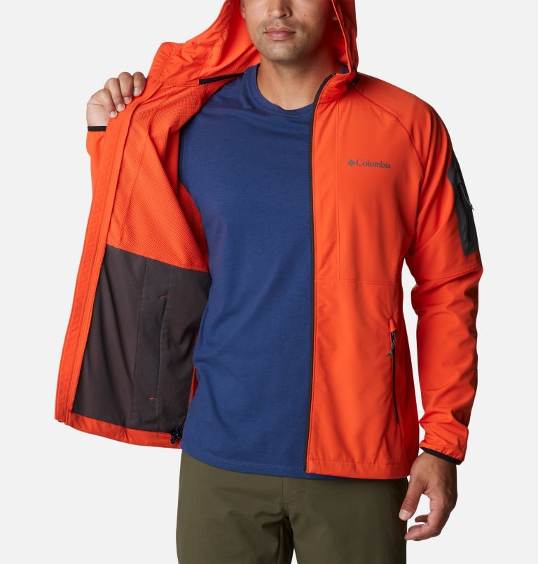 Men's Tall Heights Hooded Softshell Jacket, Color: Red Quartz