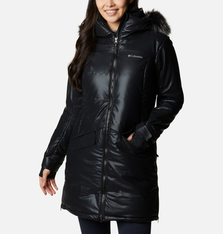 Long black down coat from Columbia