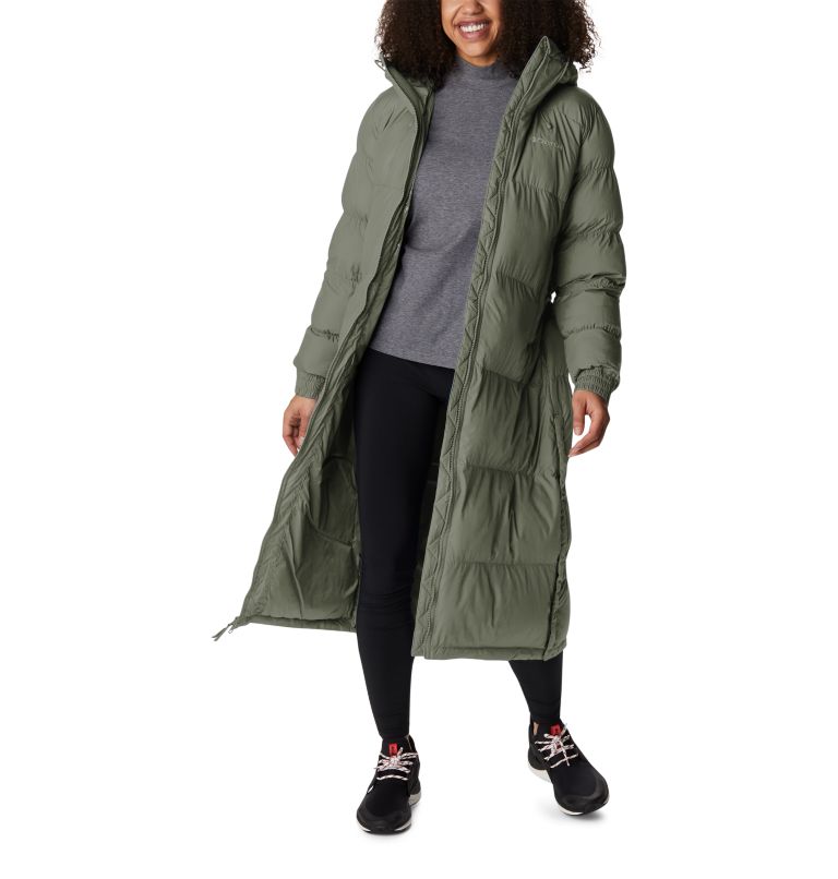 Women's Pike Lake Long Jacket, Color: Stone Green, Olive Green, image 8