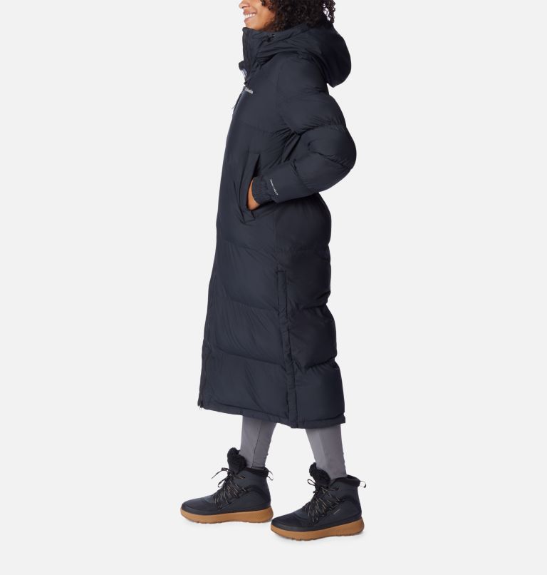 long hooded puffer coat