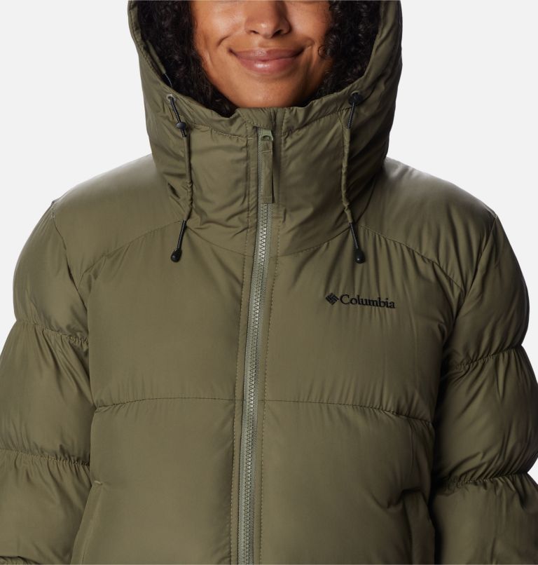 Olive green shop down jacket womens