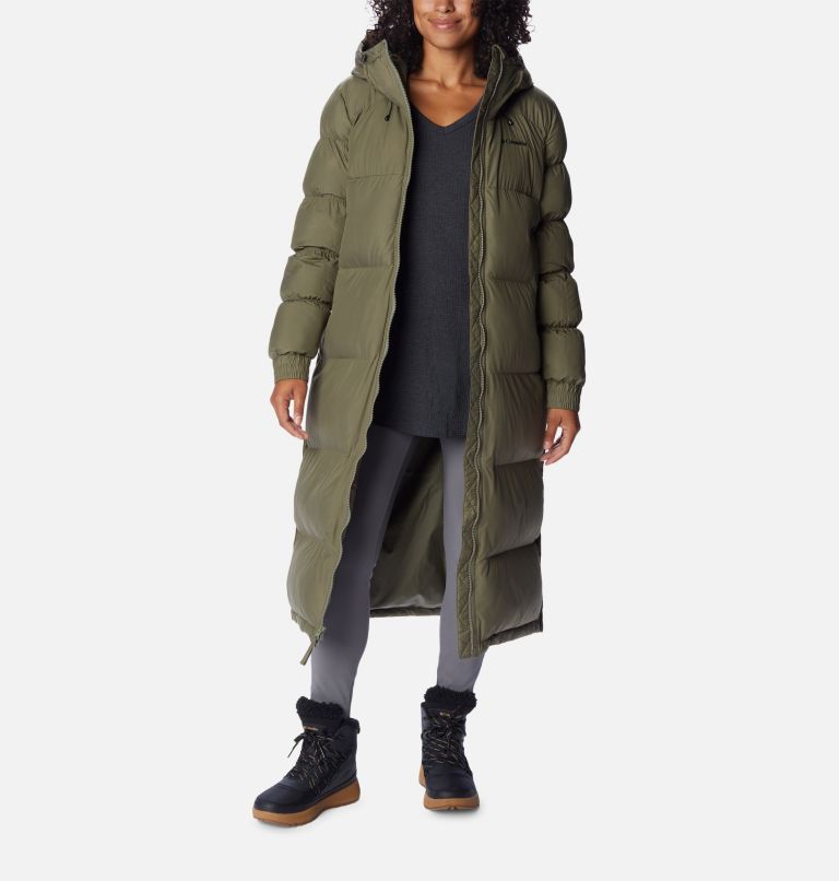 Olive green down coat womens sale