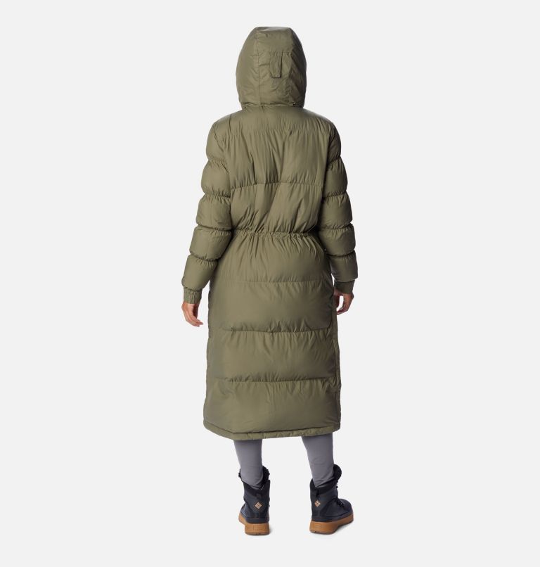 Women's Pike Lake Insulated Hooded Long Puffer Jacket, Color: Stone Green, Olive Green, image 2