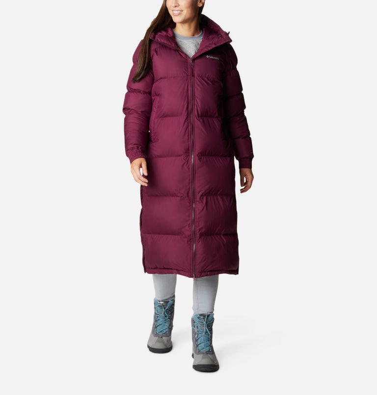 Women's Pike Lake Insulated Hooded Long Puffer Jacket, Color: Marionberry, image 6