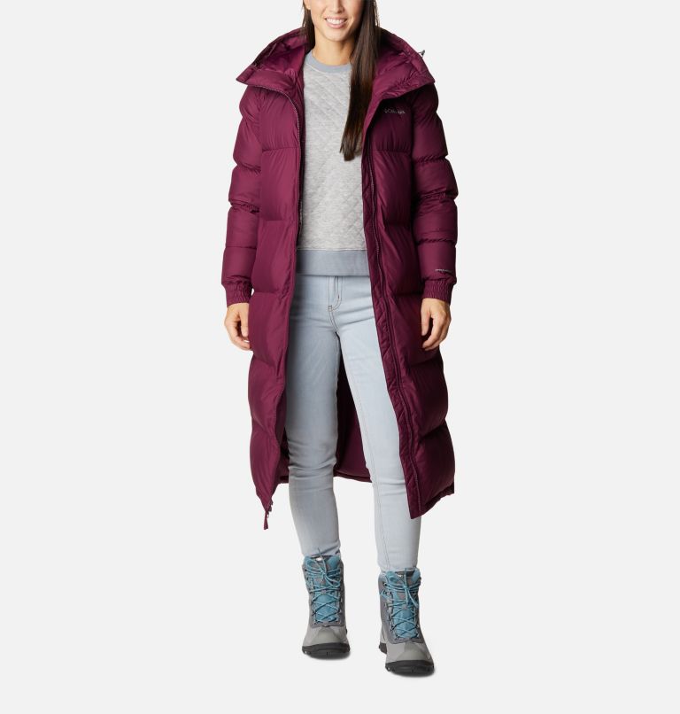 Women's Pike Lake Insulated Hooded Long Puffer Jacket, Color: Marionberry, image 1