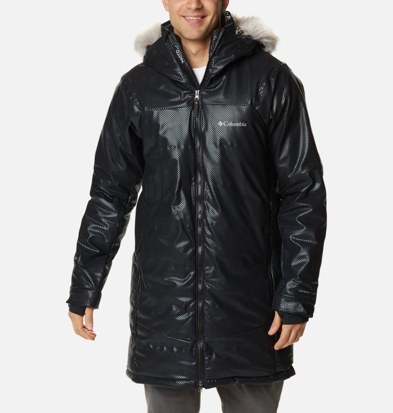 Men's Barrett Spur II Black Dot Down Parka, Color: Black, image 1