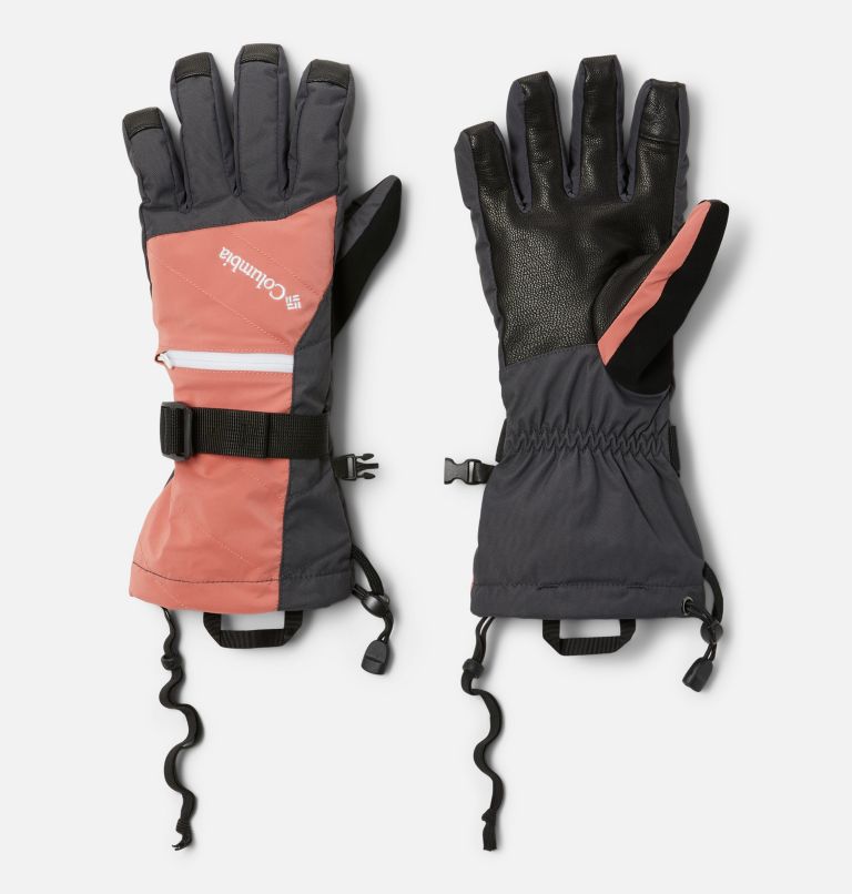 Women's Wild Card Insulated Gloves, Color: Dark Coral, Shark, image 1