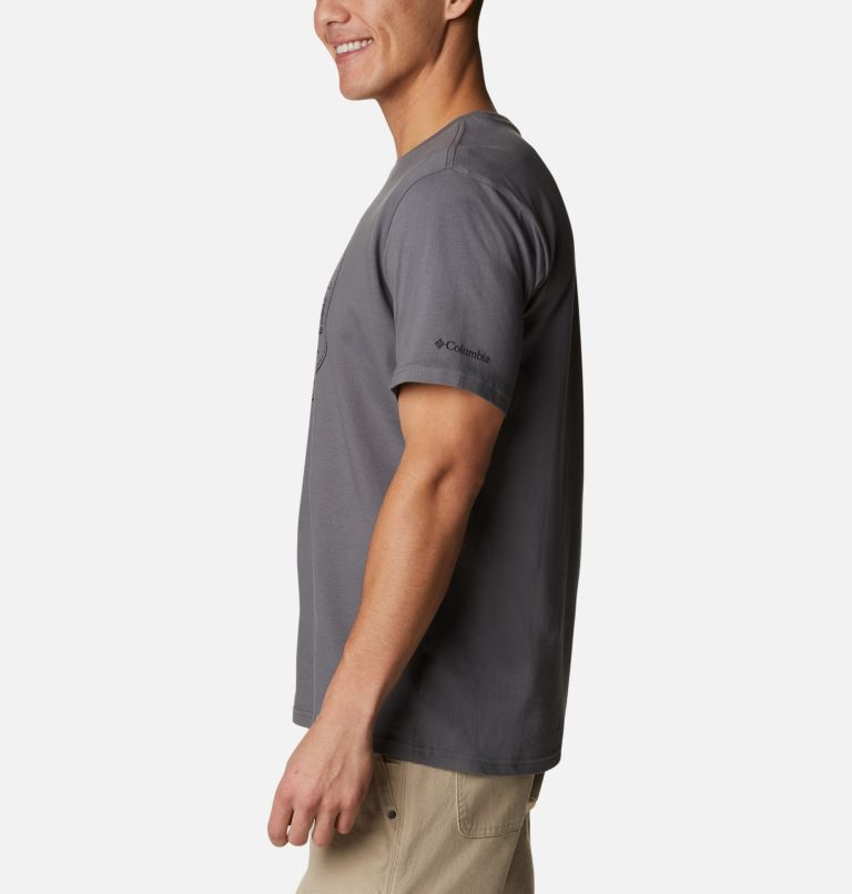 Men's Highland Pointe Short Sleeve Graphic T-Shirt, Color: City Grey, Nochittychat Graphic, image 3