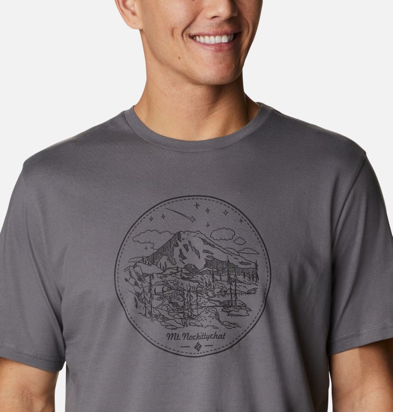 Men's Highland Pointe Short Sleeve Graphic T-Shirt, Color: City Grey, Nochittychat Graphic, image 4