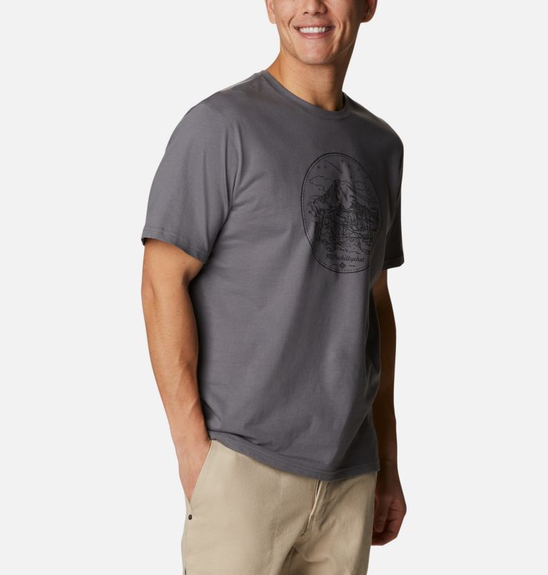 Men's Highland Pointe Short Sleeve Graphic T-Shirt, Color: City Grey, Nochittychat Graphic, image 5
