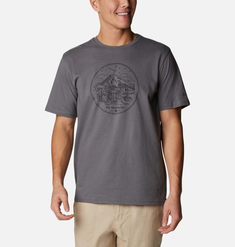 Men's Highland Pointe Short Sleeve Graphic T-Shirt, Color: City Grey, Nochittychat Graphic, image 1
