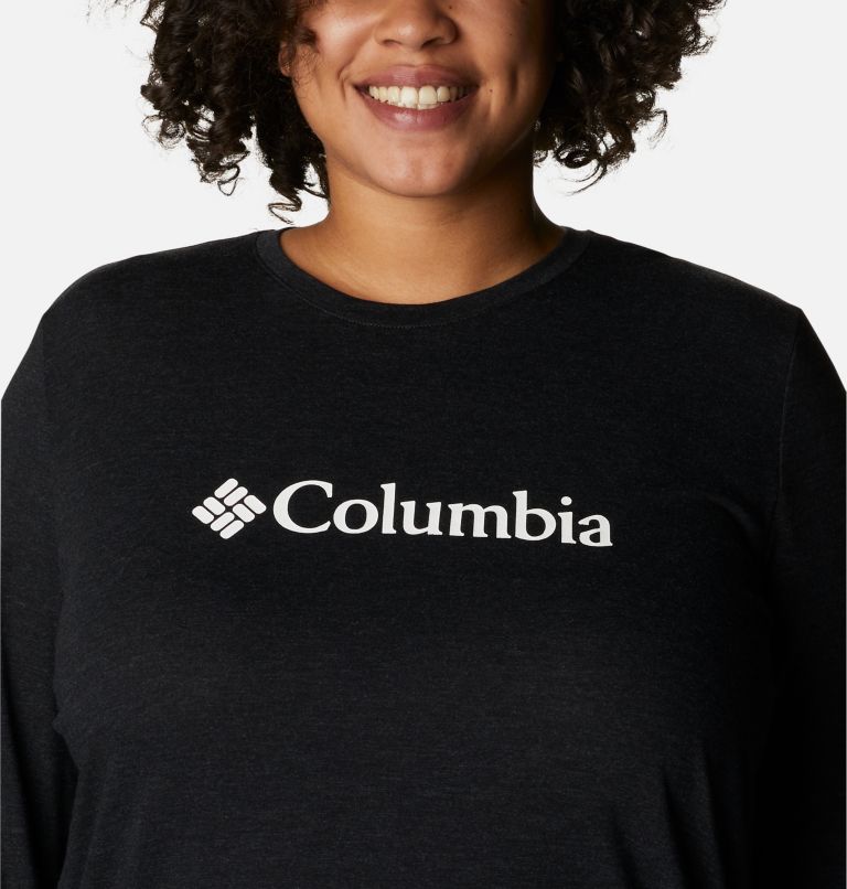 T-shirt décontracté à manches longues Columbia Lodge pour femme - Grandes tailles, Color: Black Heather, Gem, image 4
