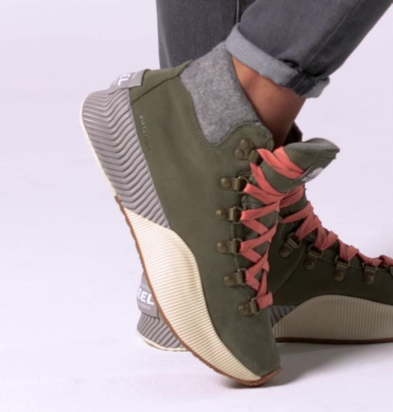 Women's Out N About III Conquest Boot, Color: Stone Green, Paradox Pink