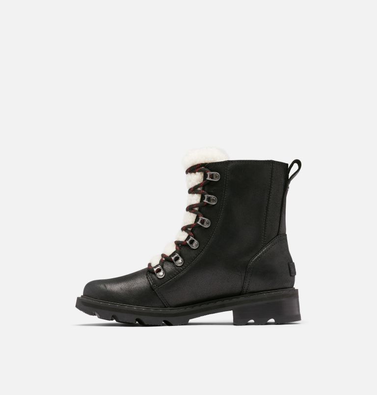 Bota impermeable con borrego y cordones Lennox para mujer, Color: Black, Nocturnal Red, image 4