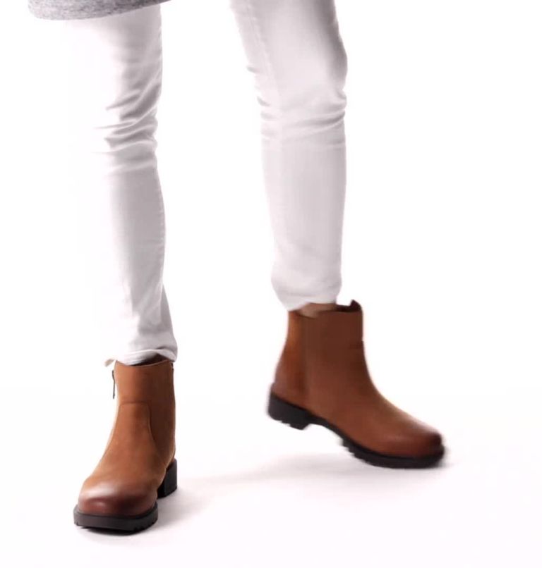 Emelie II Zip wasserdichte Ankle Boots für Frauen, Color: Taffy Leather, Black