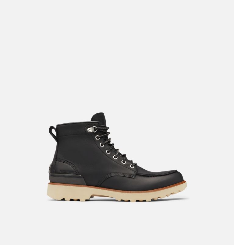 Thumbnail: Men's Caribou Moc Boot, Color: Black, Oatmeal, image 1