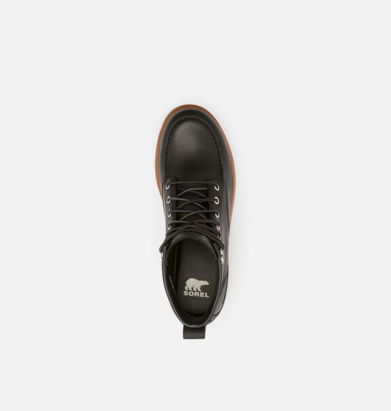 Men's Caribou Moc Boot, Color: Black, Oatmeal, image 5