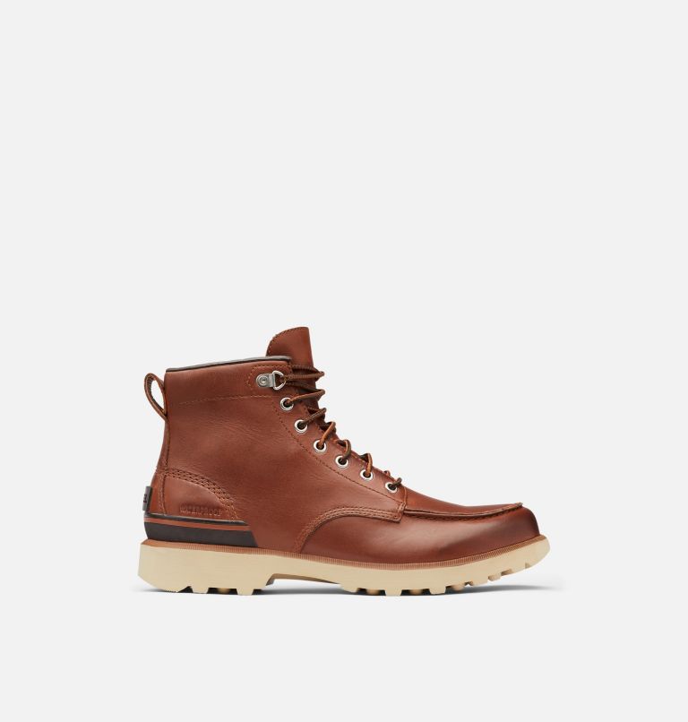 Men's Caribou Moc Boot, Color: Dark Caramel, Oatmeal, image 1