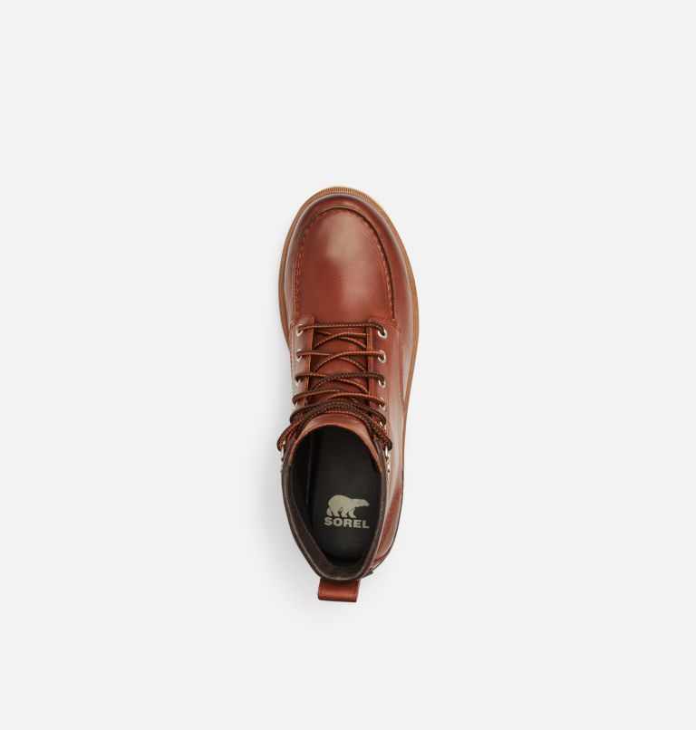 Men's Caribou Moc Boot, Color: Dark Caramel, Oatmeal, image 5