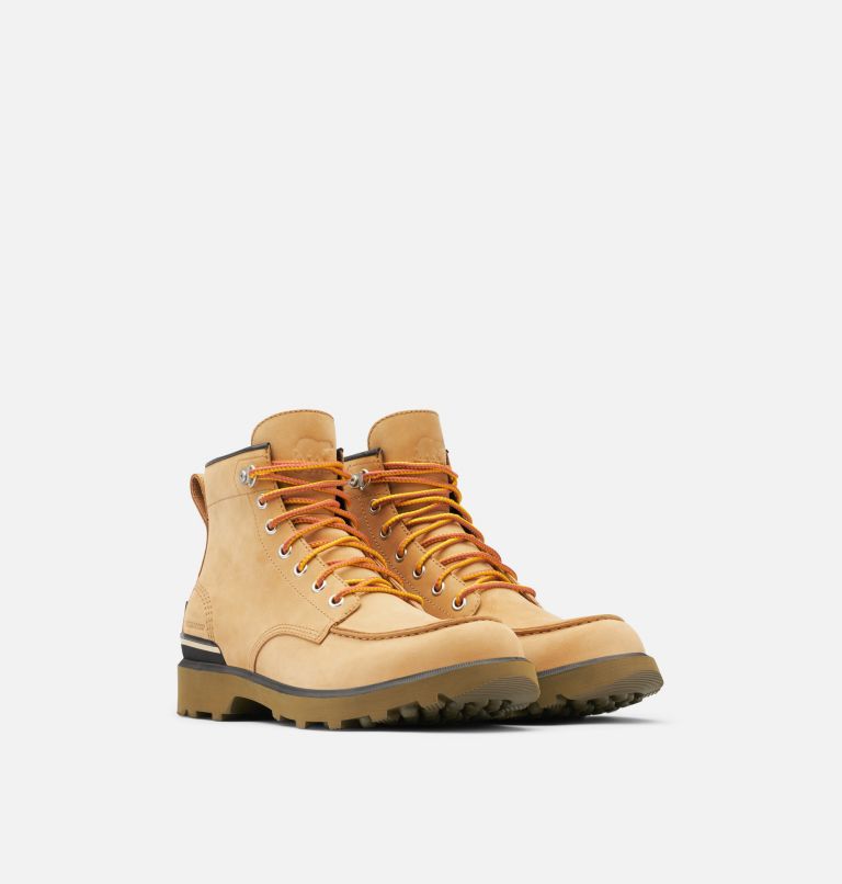 Men's Caribou Moc Boot, Color: Buff, Black, image 2
