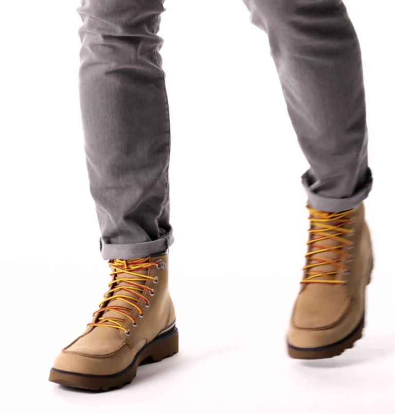 Thumbnail: Men's Caribou Moc Boot, Color: Buff, Black, image 2