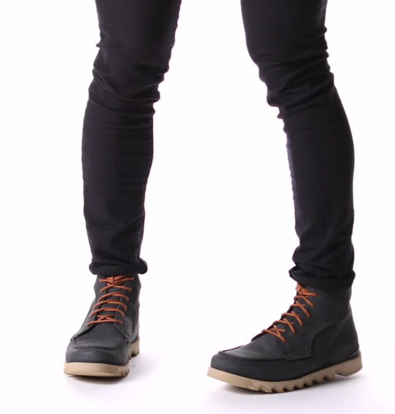 Men's Kezar Moc Waterproof Boot, Color: Coal, Brown Flora