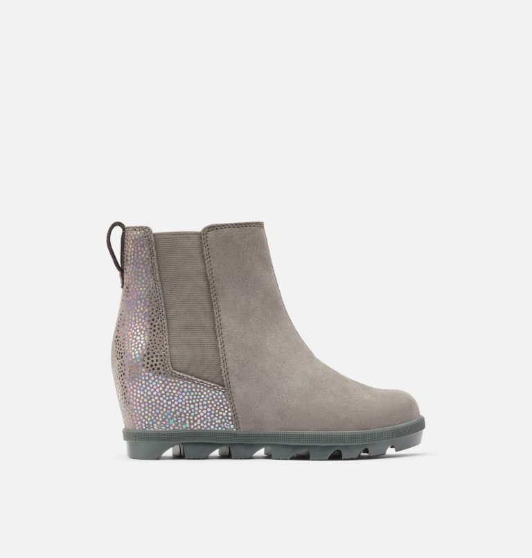 Thumbnail: Youth Joan Of Arctic Wedge Chelsea Boot, Color: Quarry, Grill, image 1