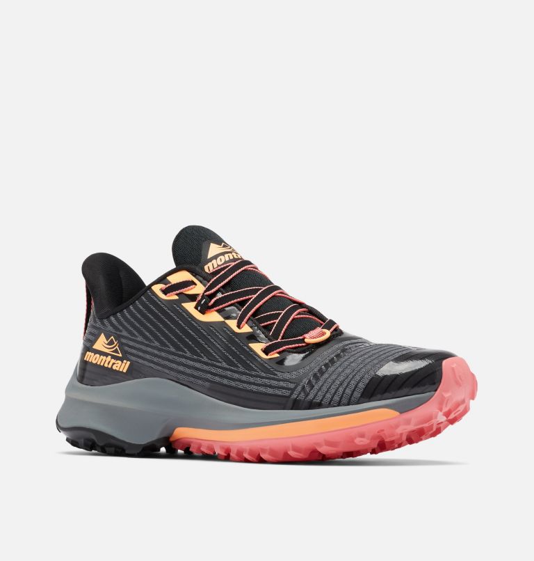 Thumbnail: Women’s Montrail Trinity AG Trail Running Shoe, Color: Black, Orange Glow, image 2