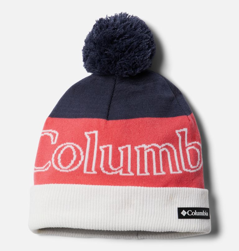 Polar Powder II Beanie | 466 | O/S, Color: Nocturnal, Bright Geranium, White, image 1