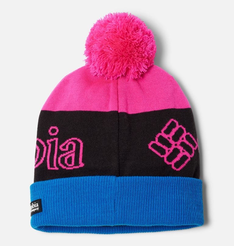 Polar Powder II Beanie | 650 | O/S, Color: Fuchsia Fizz, Black, Bright Indigo, image 2
