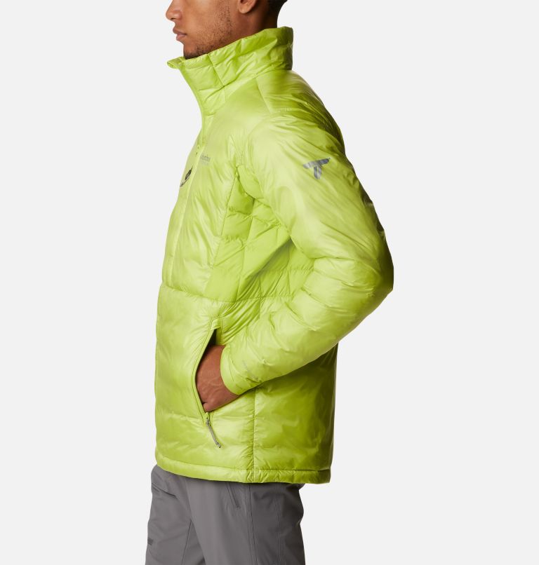 Men's Titan Pass Omni-Heat Infinity Double Wall Insulated Hybrid Jacket, Color: Bright Chartreuse, image 3