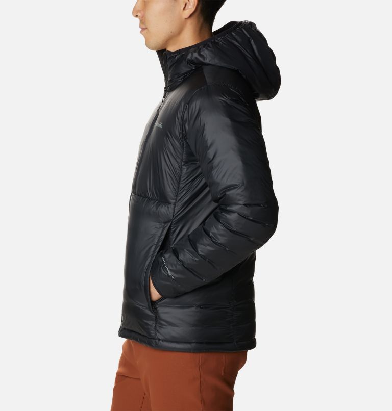Men's Infinity Summit Double Wall Down Hooded Jacket, Color: Black, image 3