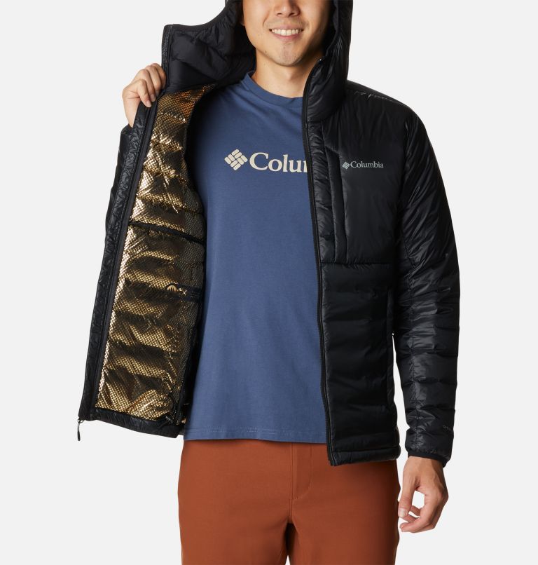 Men's Infinity Summit Double Wall Down Hooded Jacket, Color: Black, image 5