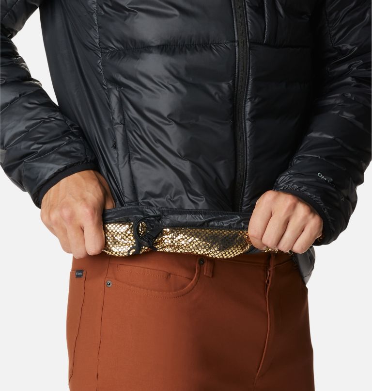 Men's Infinity Summit Double Wall Down Hooded Jacket, Color: Black, image 7