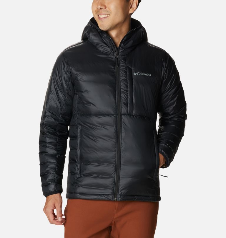 Men's Infinity Summit Double Wall Down Hooded Jacket, Color: Black, image 1