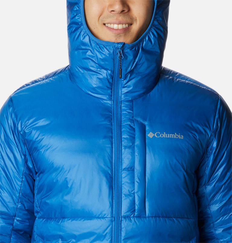 Thumbnail: Men's Infinity Summit Double Wall Down Hooded Jacket, Color: Bright Indigo, image 4