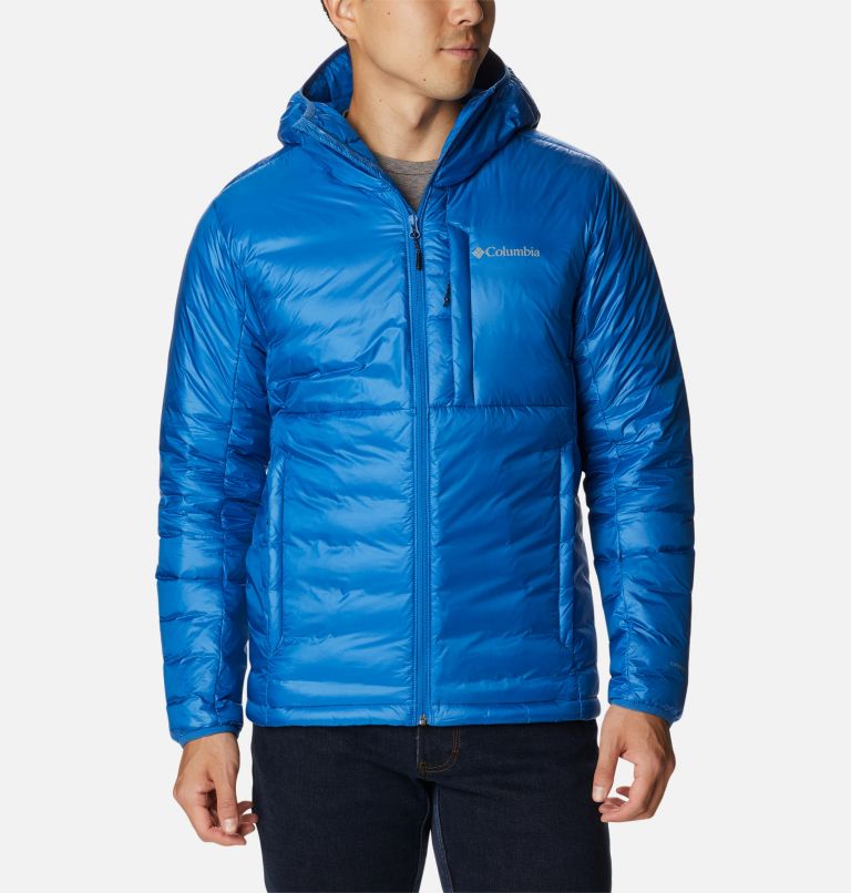 Thumbnail: Men's Infinity Summit Double Wall Down Hooded Jacket, Color: Bright Indigo, image 1