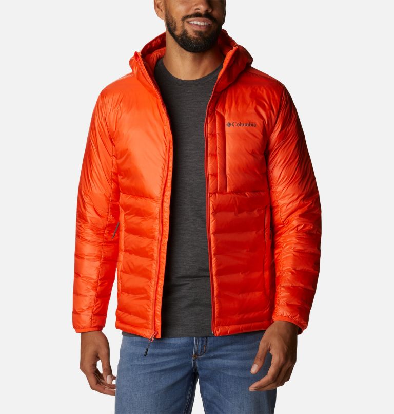 Men's Infinity Summit Omni-Heat Infinity Double Wall Down Hooded Jacket, Color: Red Quartz